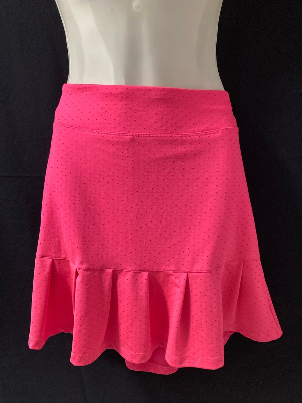 Daily Sports Bright Pink Circle Skirt with Ruffle Hem